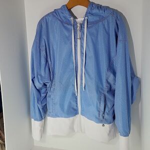 Lorna Jane Active Blue Havana Active Wear Jacket Size M